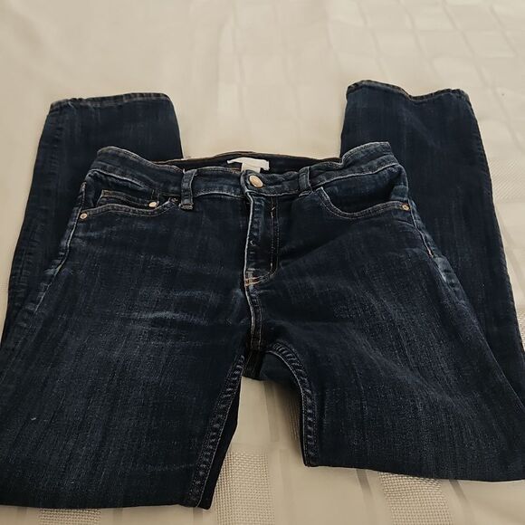 H&M Women's High-Rise Denim Jeans Dark Blue Washed Size 4 - Picture 12 of 16